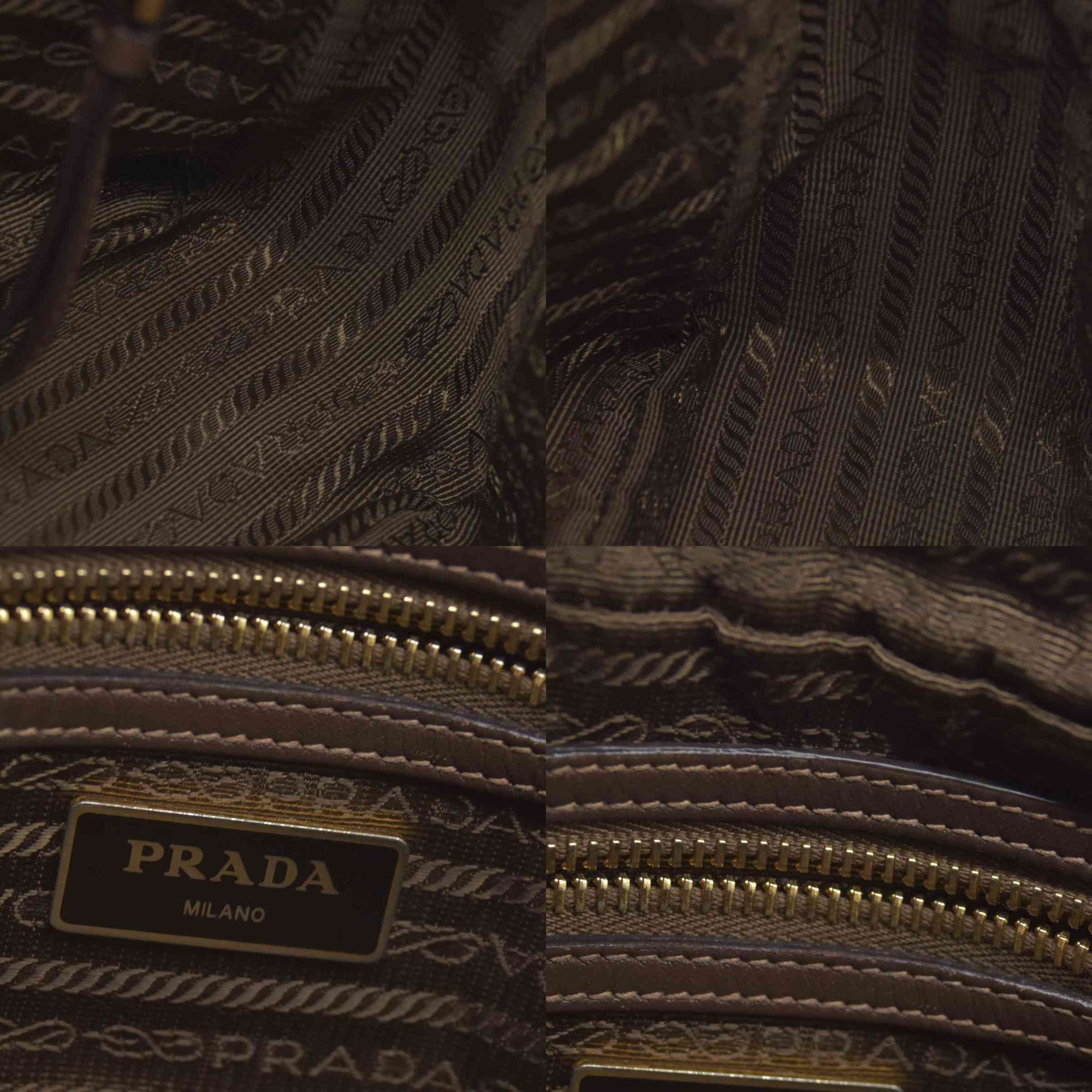 $1650 Prada Jacquard Logo Camera Bag Corda Bruciato