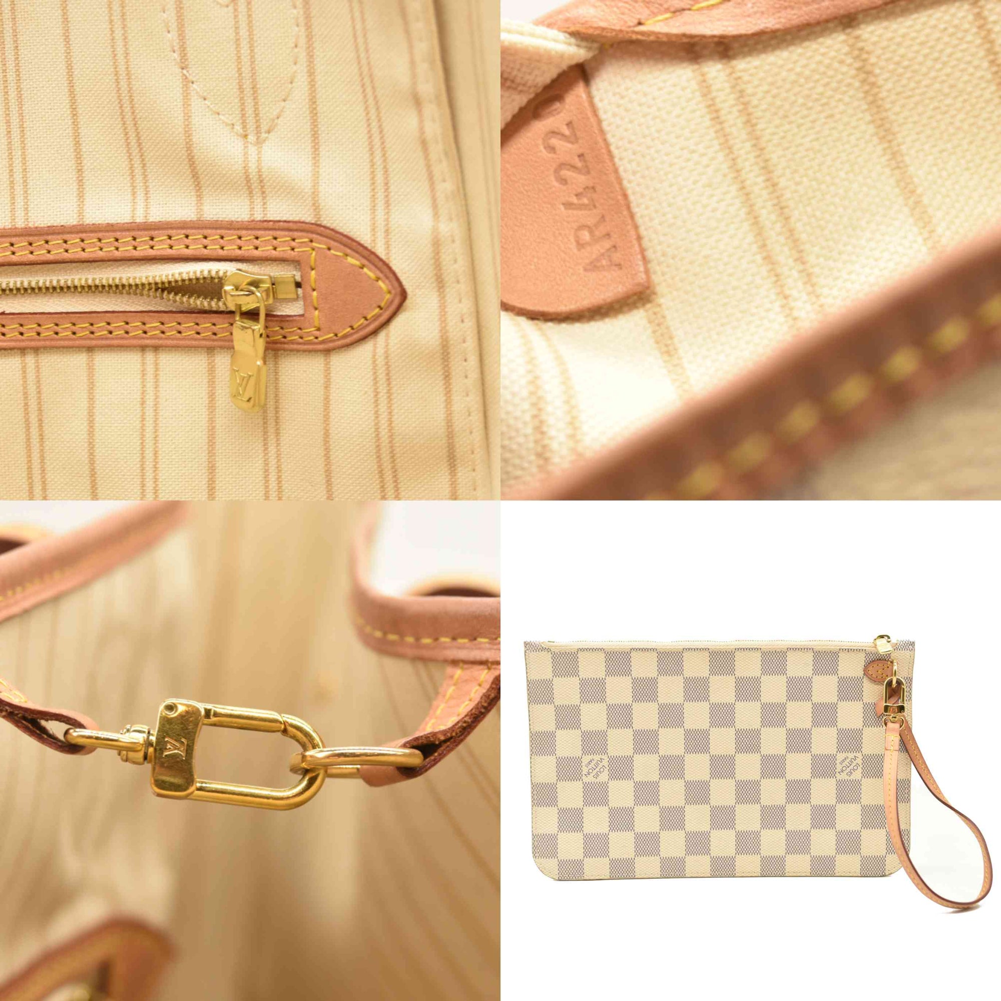 LOUIS VUITTON Damier Azur Neverfull MM AR4220