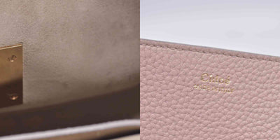 $1850 CHLOÉ Grainy Calfskin Small Drew Crossbody Shoulder Bag Pink CONSIGNMENT 10021507