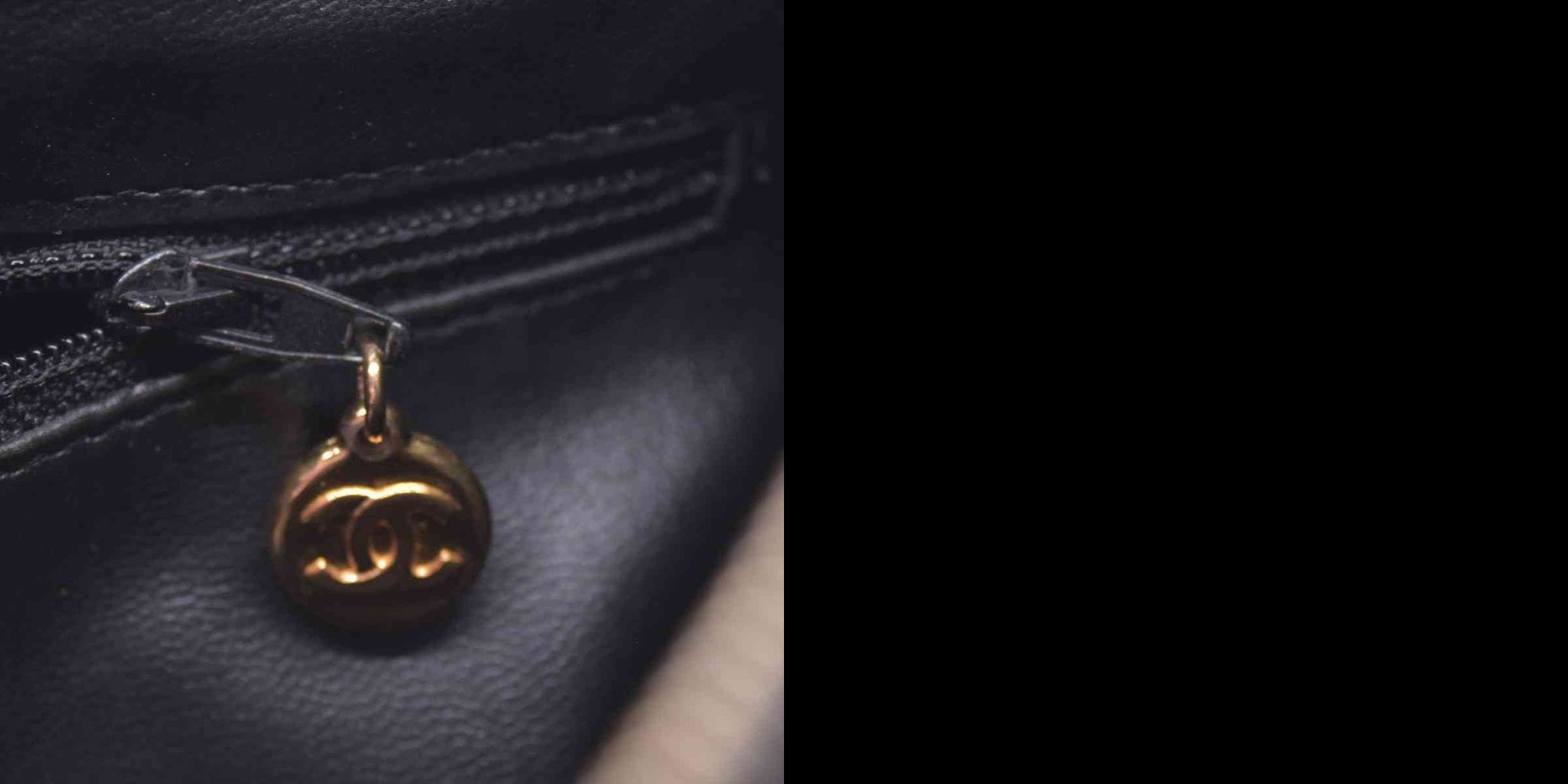 $2800 CHANEL Black Caviar Leather Embossed CC Medallion Tote CONSIGNMENT 10021432