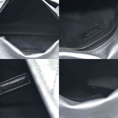 $2590 2019 Saint Laurent Leather Medium Metallic Niki Silver