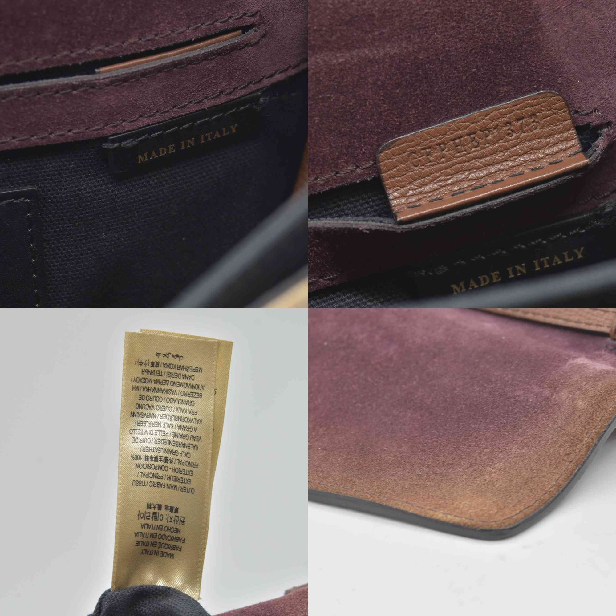 $1290 Burberry Derby Calfskin House Check Small Macken Crossbody Bag Tan