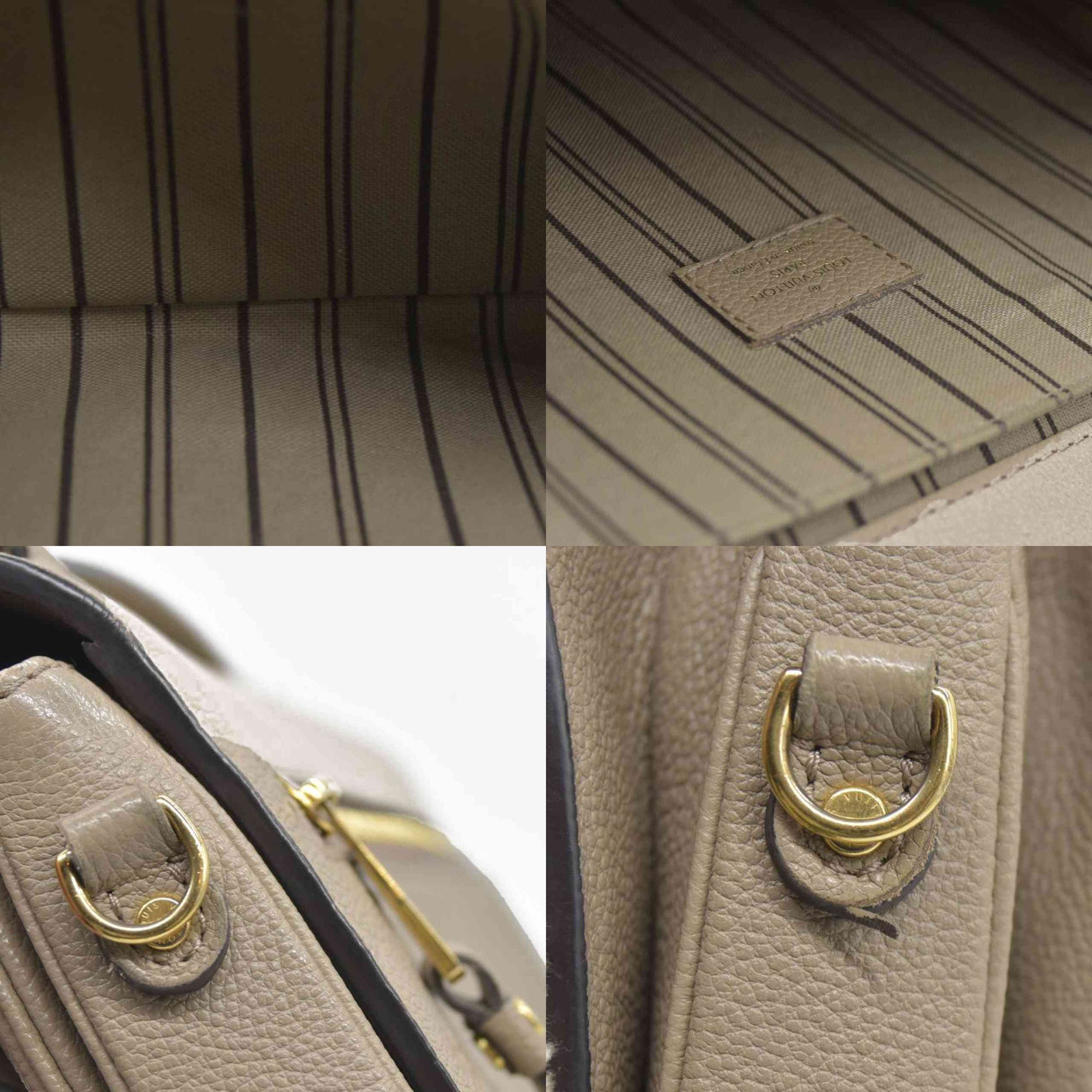 $3000 Louis Vuitton Pochette Métis Monogram Empreinte Leather Beige