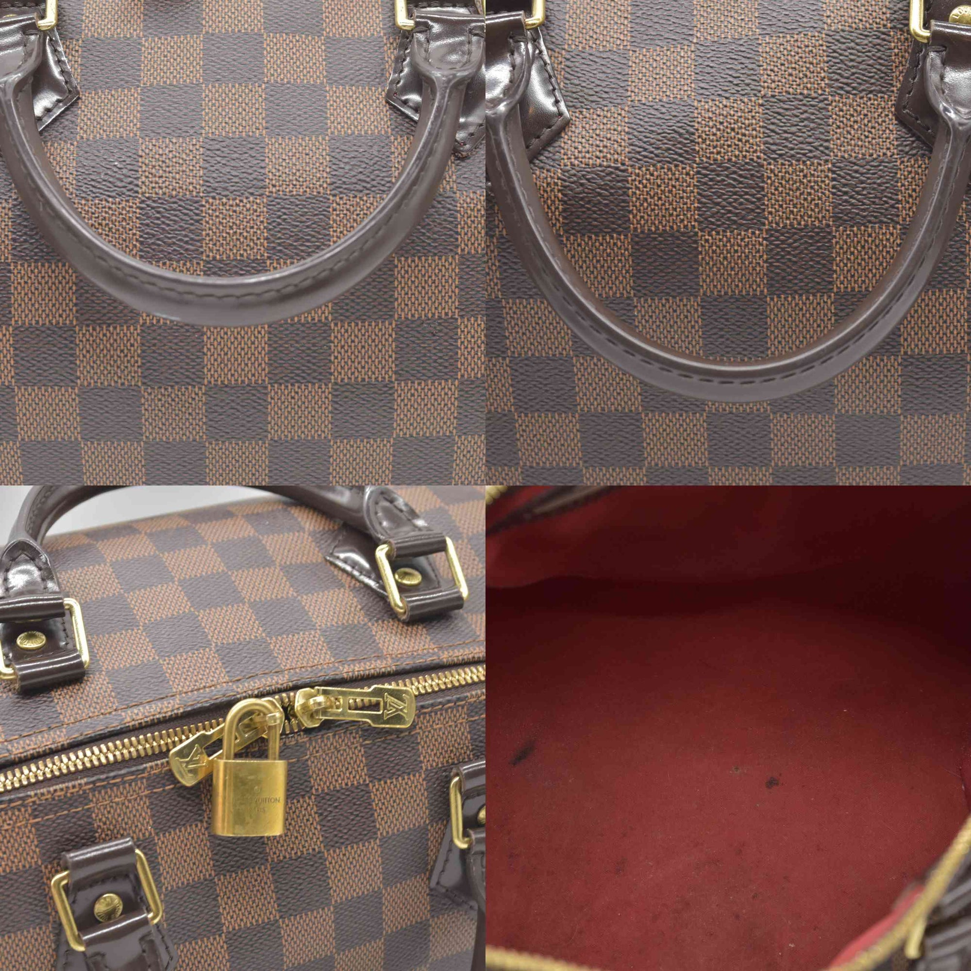 $1980 Louis Vuitton  Damier Ebene Speedy Bandouliere 30 2015 SD3145