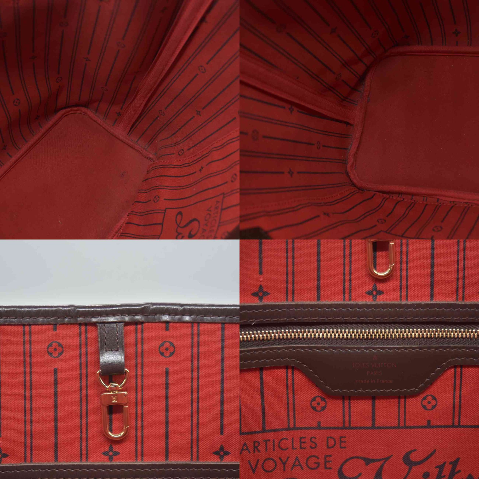 $2240 2008 Louis Vuitton Damier Ebene Neverfull MM SP2088
