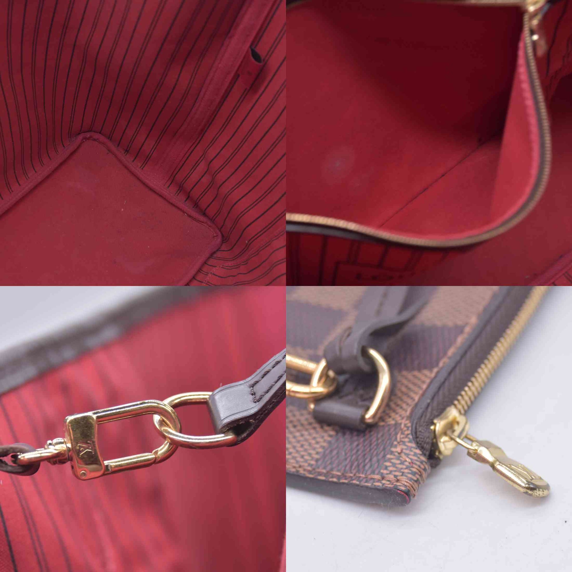 $2310 USA 2019 Louis Vuitton Damier Ebene Neverfull GM with Pouch 10021271 SD4119
