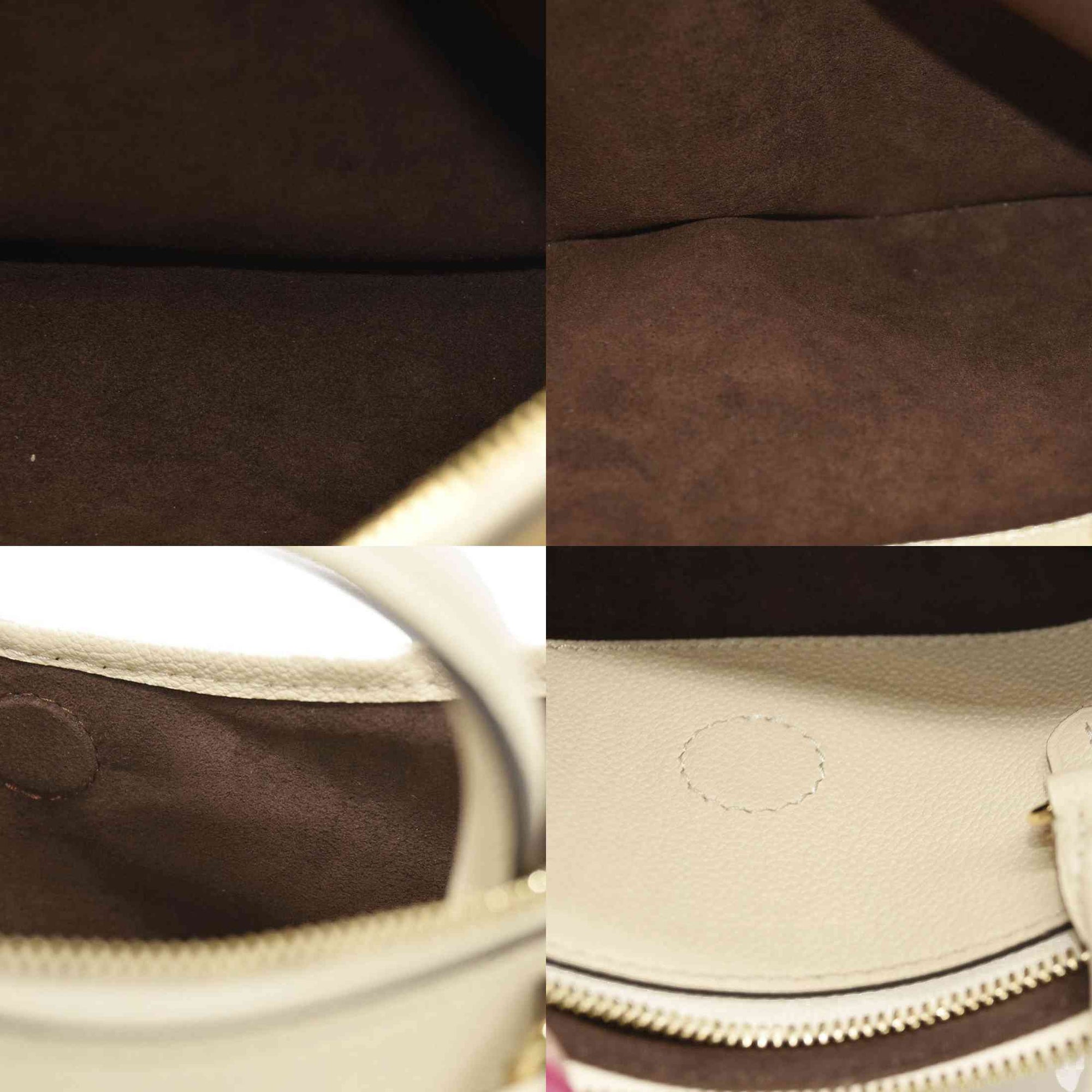 LOUIS VUITTON Trianon PM Monogram Emprreinte Handbag Creme