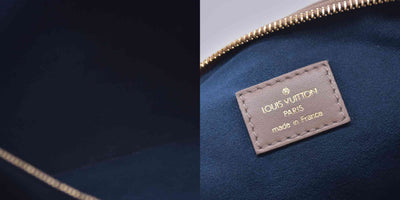 $5500 Louis Vuitton Lambskin Embossed Monogram Coussin MM Taupe RFID 10021358
