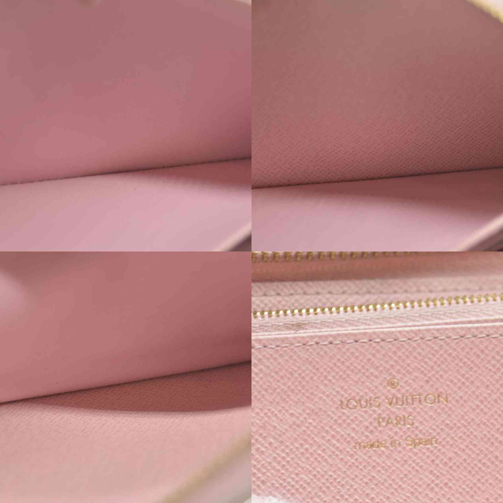 Louis Vuitton Damier Azur Zippy Wallet Rose Ballerine GI0173