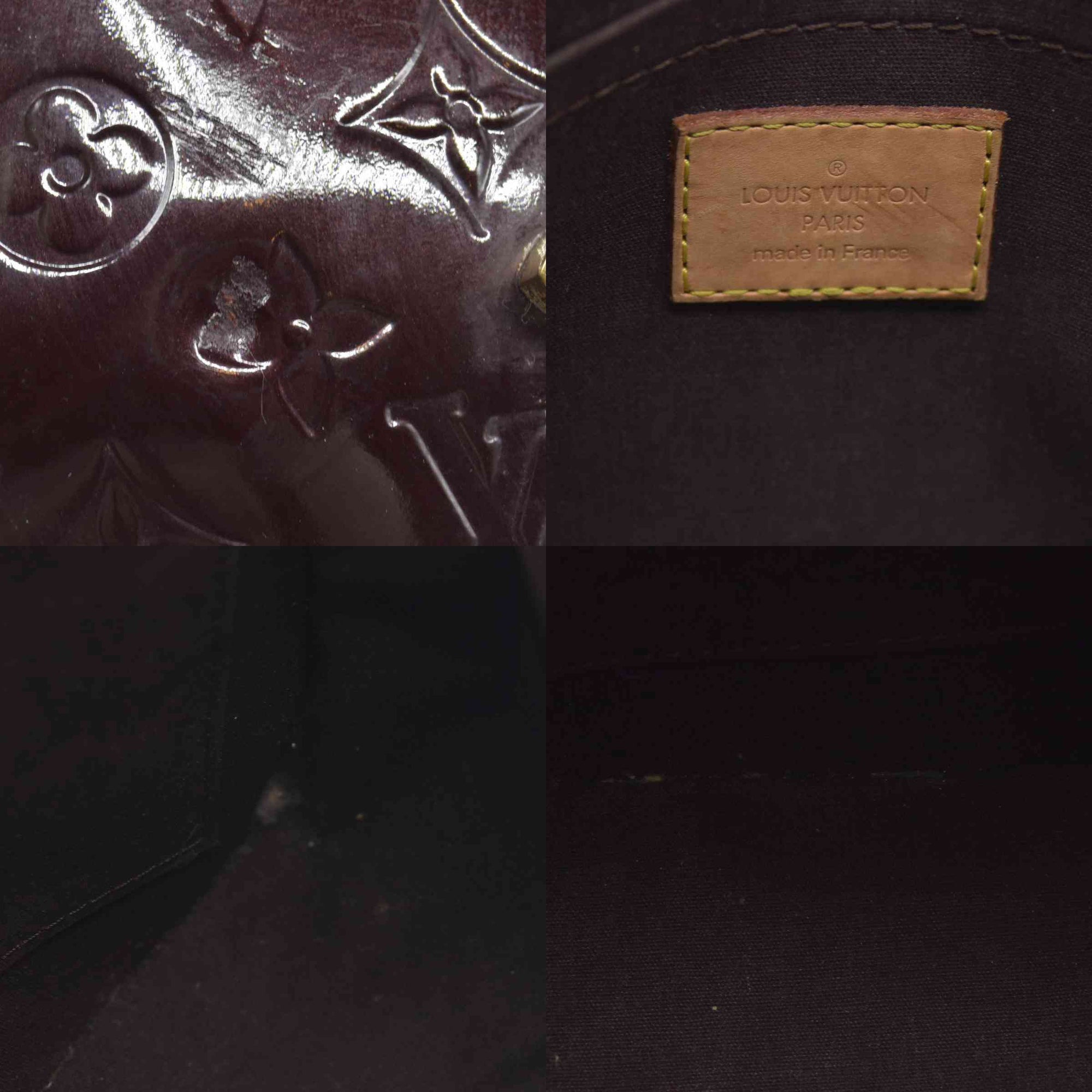 $1640 2011 LOUIS VUITTON Monogram Vernis Bellflower GM Amarante FL4111