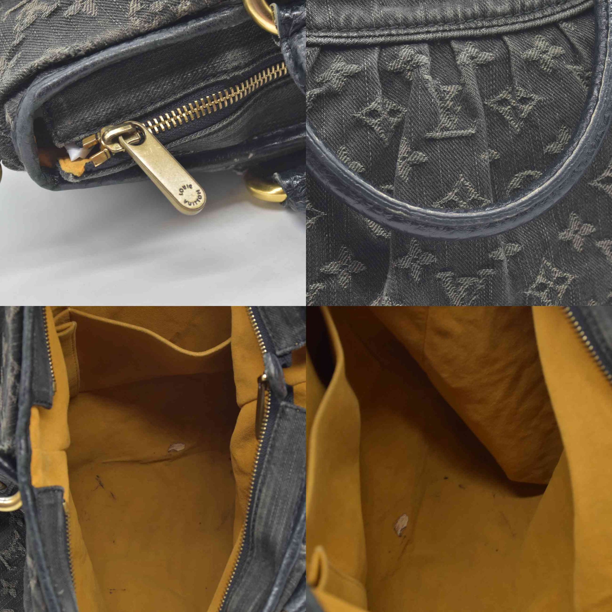$1965 2007-2009  Louis Vuitton Denim Neo Cabby MM Black