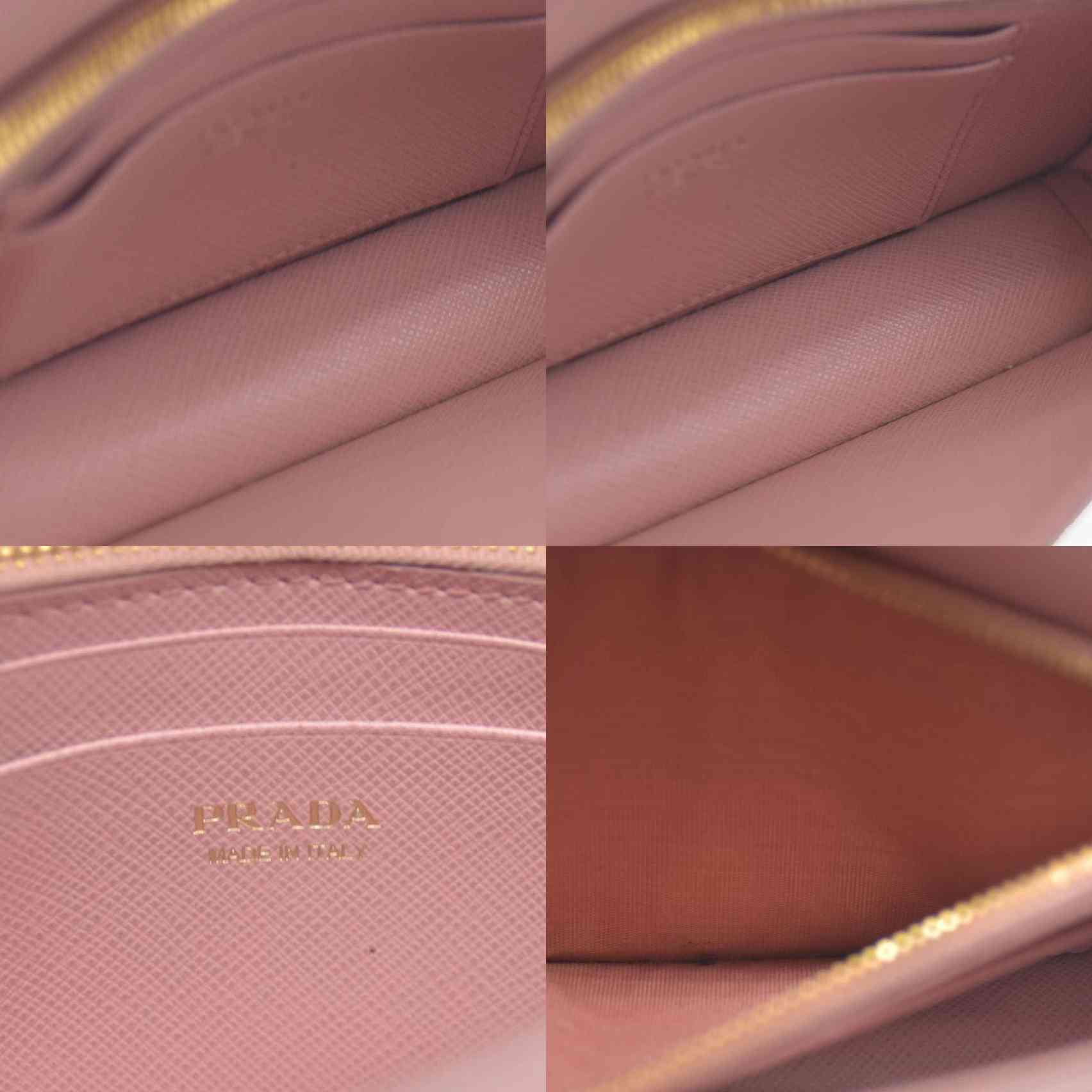 Prada  Saffiano Cahier Chain Wallet Petalo