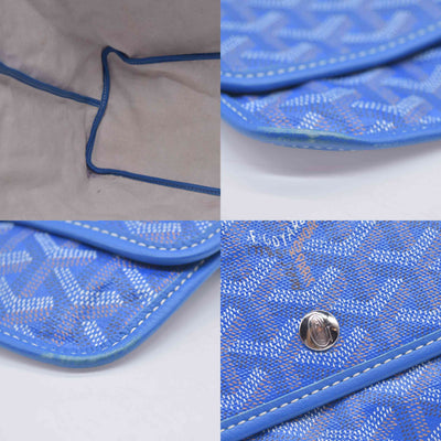 $1890 2015 Goyard Goyardine Saint Louis PM Sky Blue 10021130