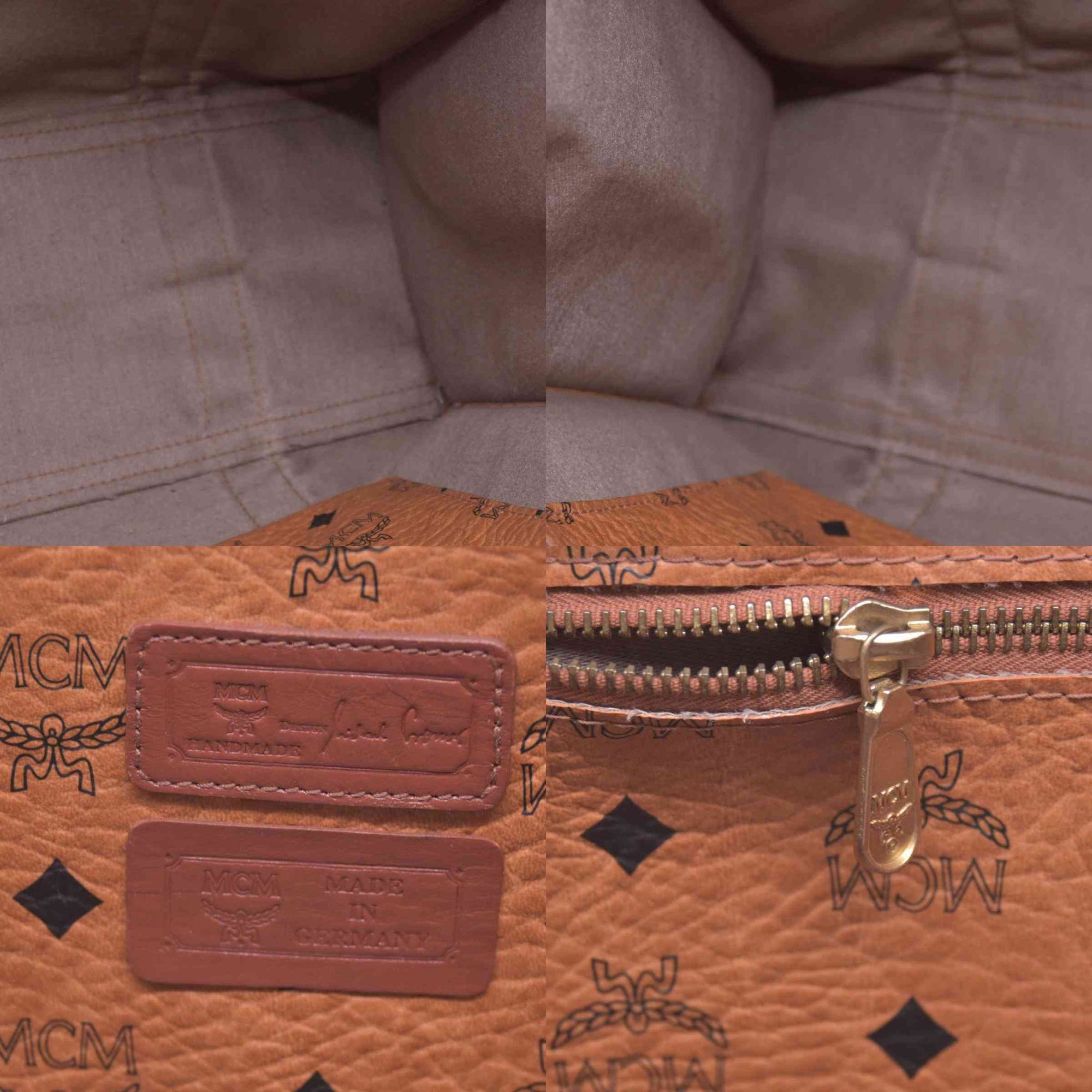 MCM  Logo Monogram Coated Canvas Tote Bag CONSIGNMENT