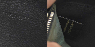 $840 BVLGARI ‘S.BULGARI’ ZIP AROUND WALLET BLACK CONSIGNMENT