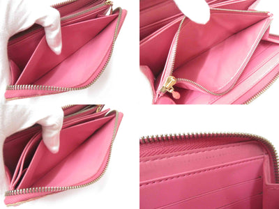 $970 Louis Vuitton Vernis Zippy Wallet Rose Litchi