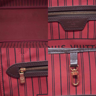 $2240 2015 Louis Vuitton Damier Ebene Neverfull MM with Pouch SF5105 10021107