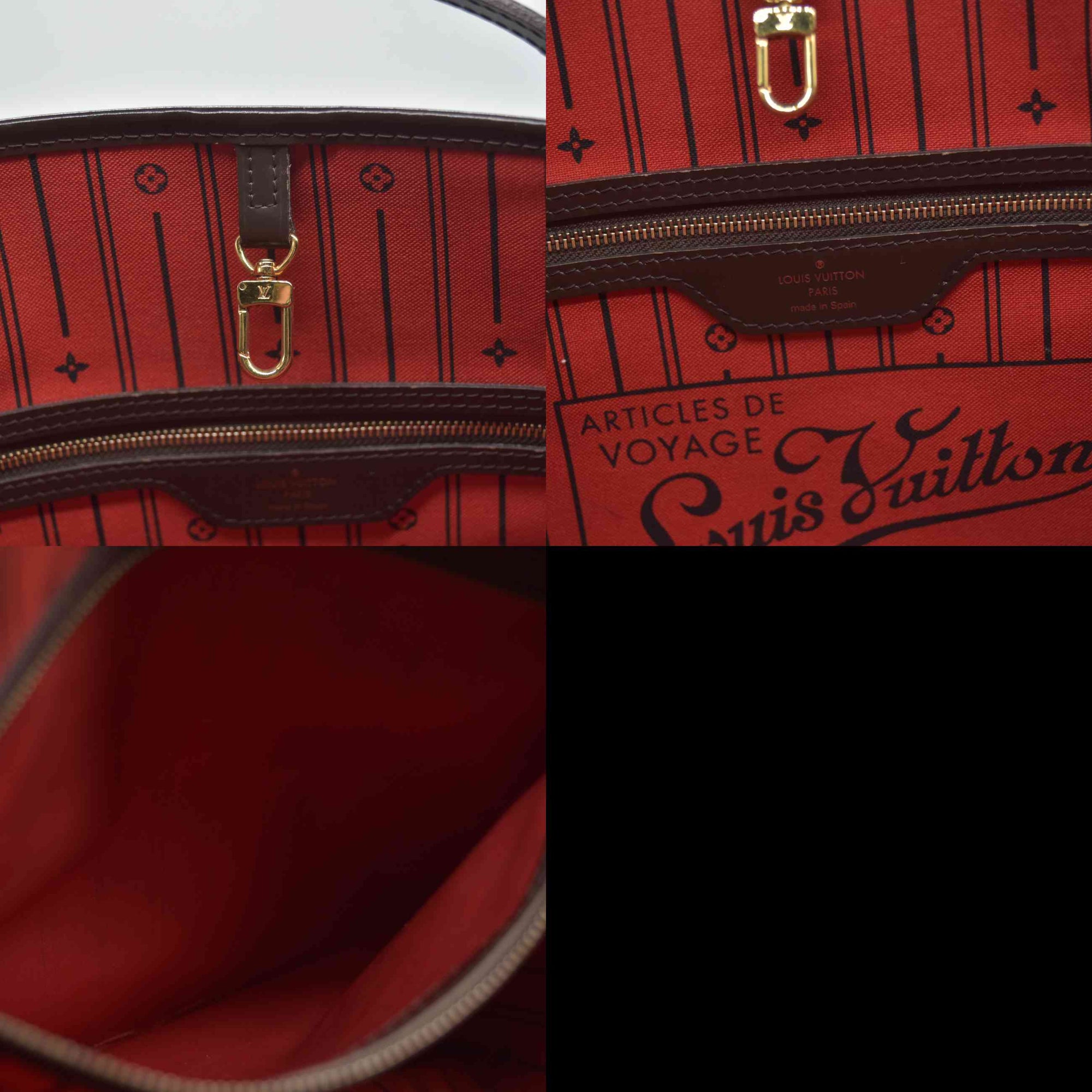 $2240 2012 Louis Vuitton Damier Ebene Neverfull MM GI4142