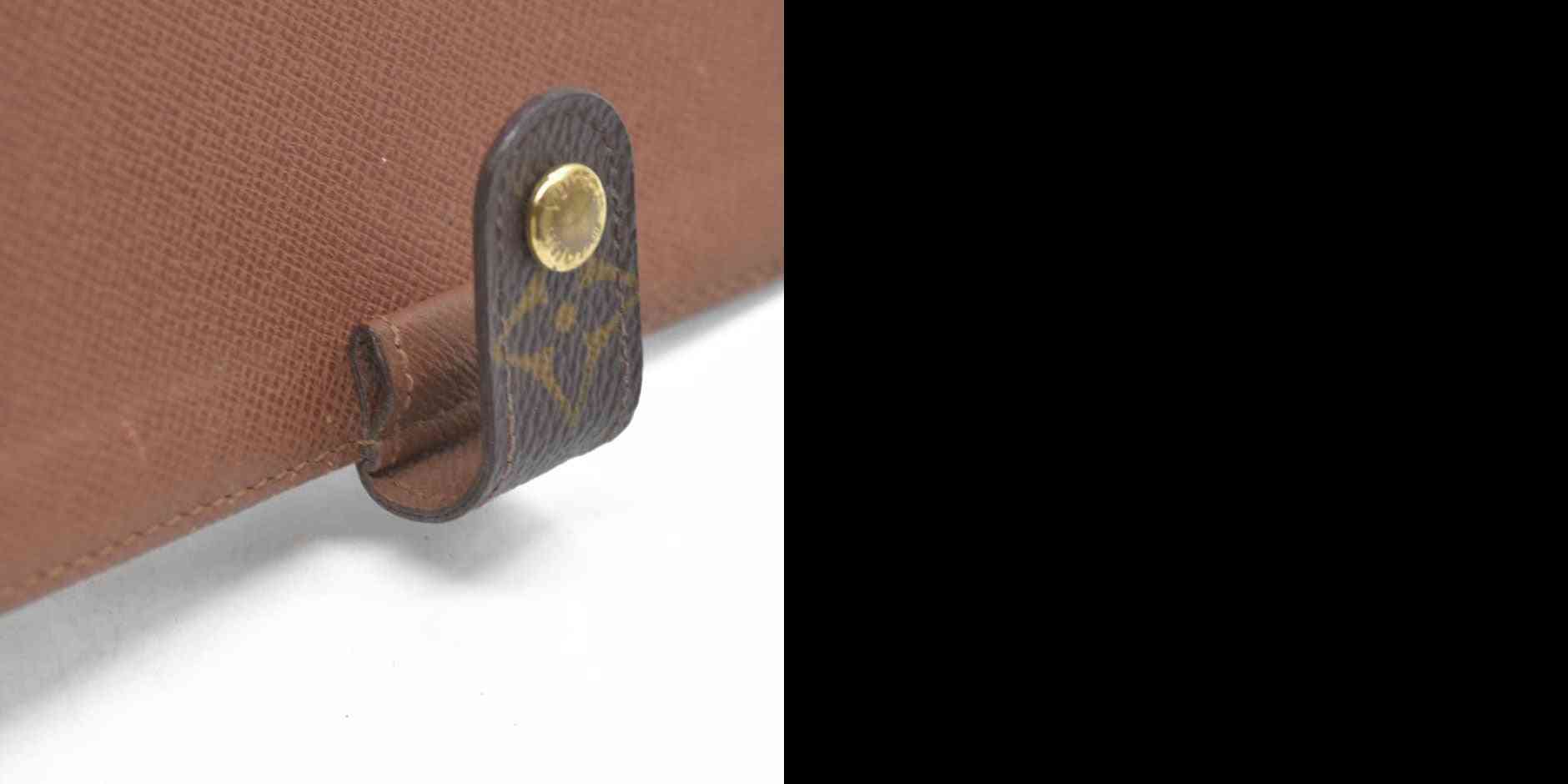 $505  Louis Vuitton Monogram Agenda PM Notebook Cover Brown CA0969