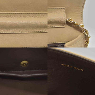 $3350 Chanel Timeless Classic Quilted Single Flap with 24K GHW Beige 10019185