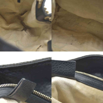 Gucci Pebbled Calfskin Medium Soho Chain Shoulder Bag Black