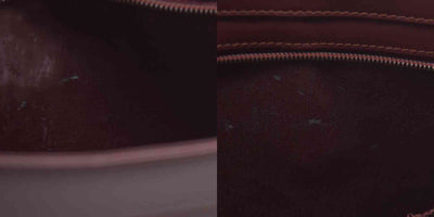 AUCTION CARTIER Must Line Clutch Bag Leather Bordeaux