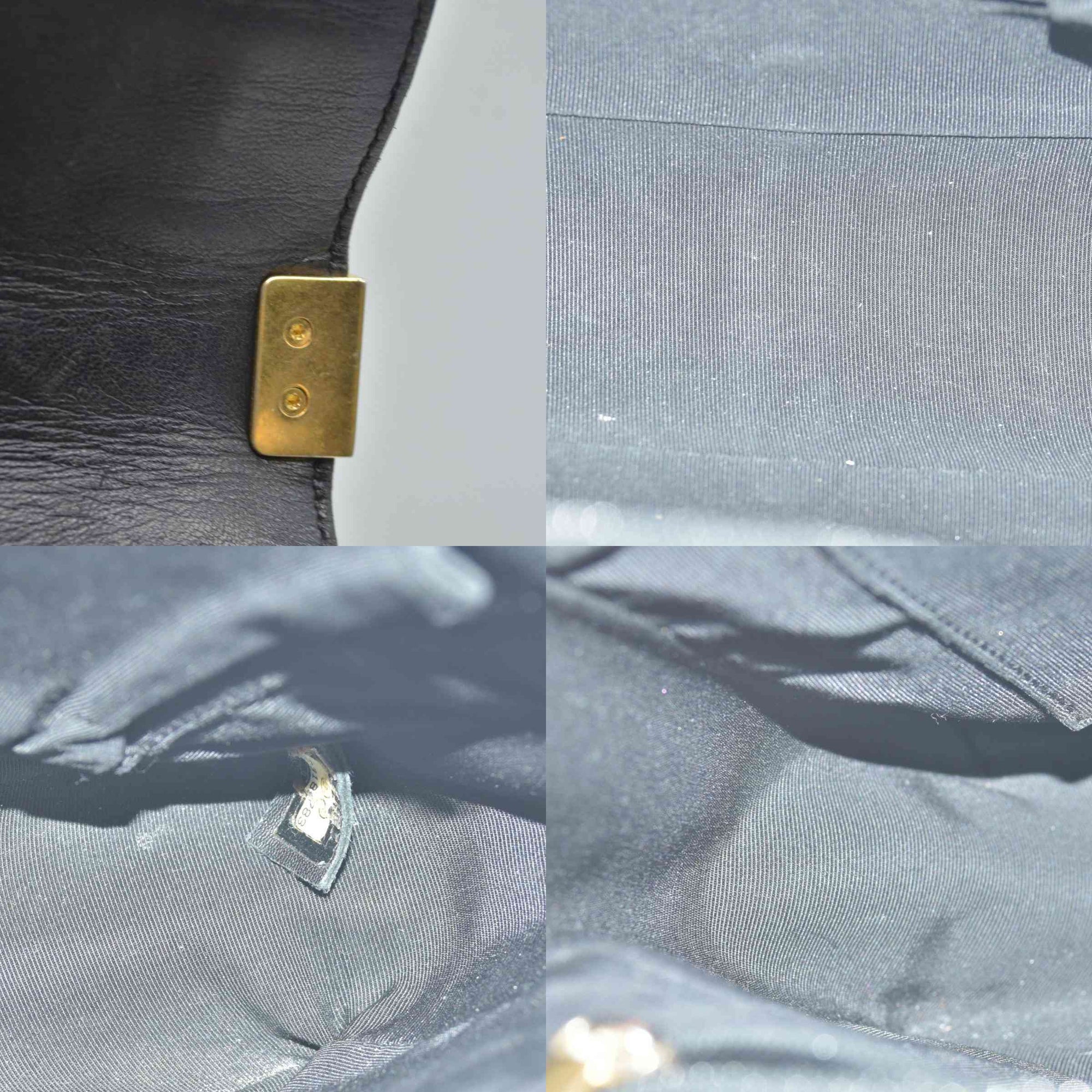 $7600 2017 Chanel Lambskin Quilted Large Boy Flap Black