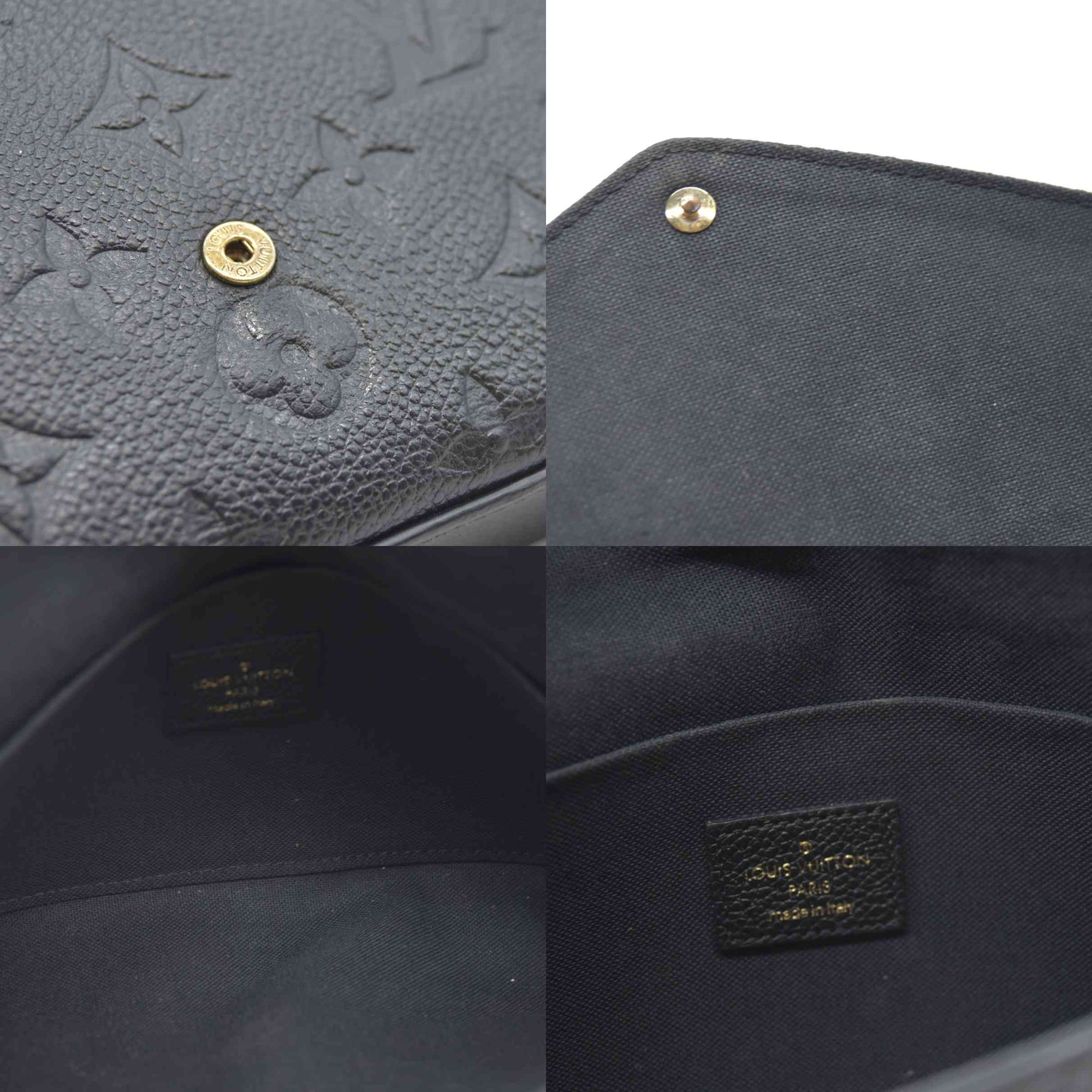 Louis Vuitton  Empreinte Pochette Felicie Chain Wallet Black