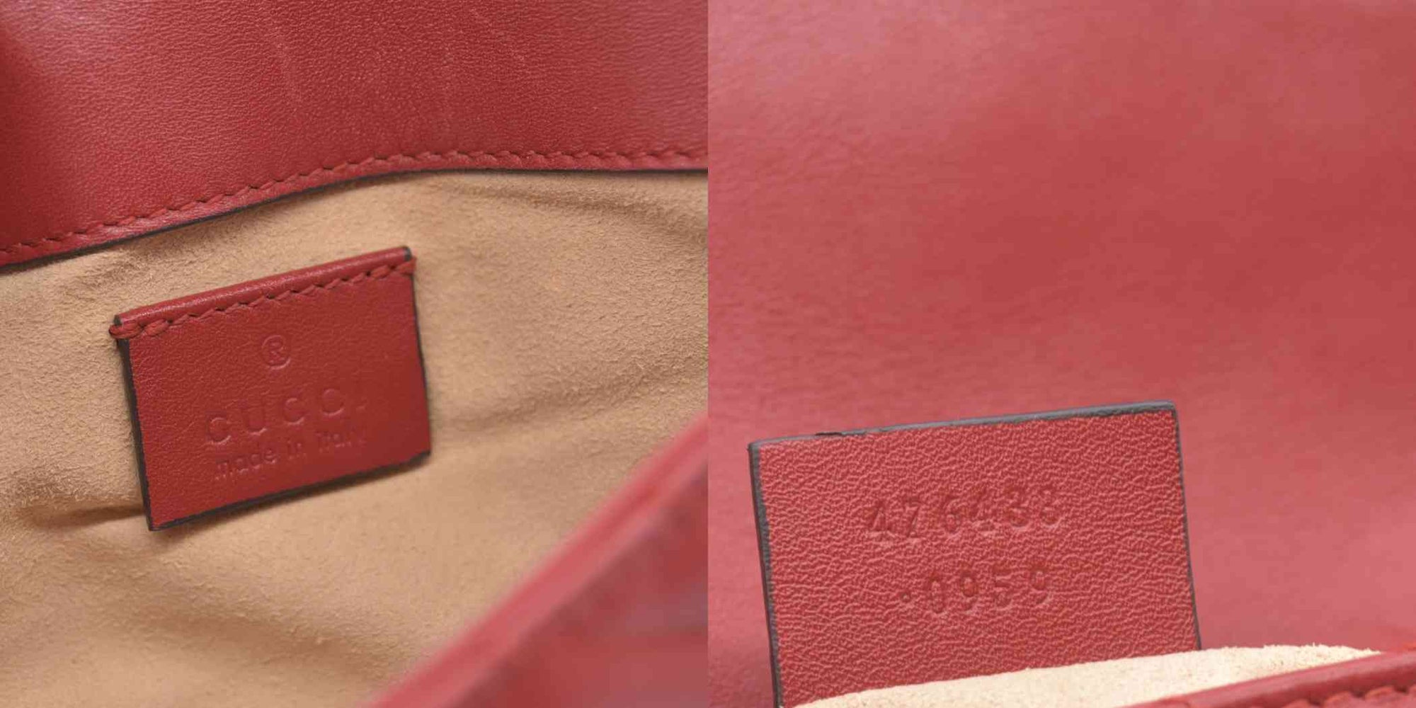 $1550 Gucci Leather Marmont Super Mini Red Crossbody CONSIGNMENT