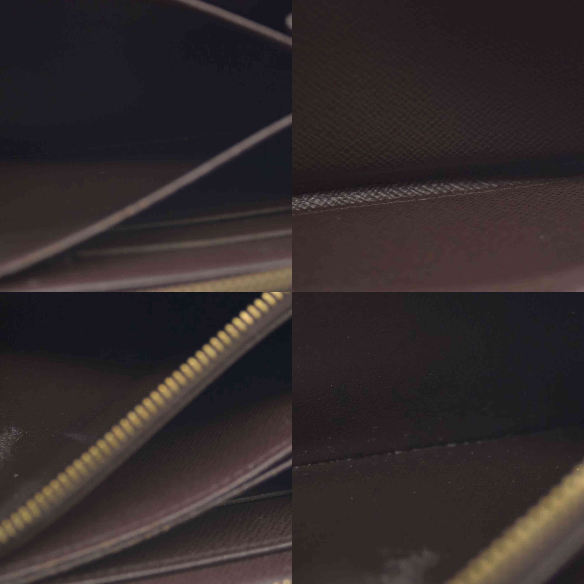 $915 Louis Vuitton Damier Ebene Zippy Wallet CA5009