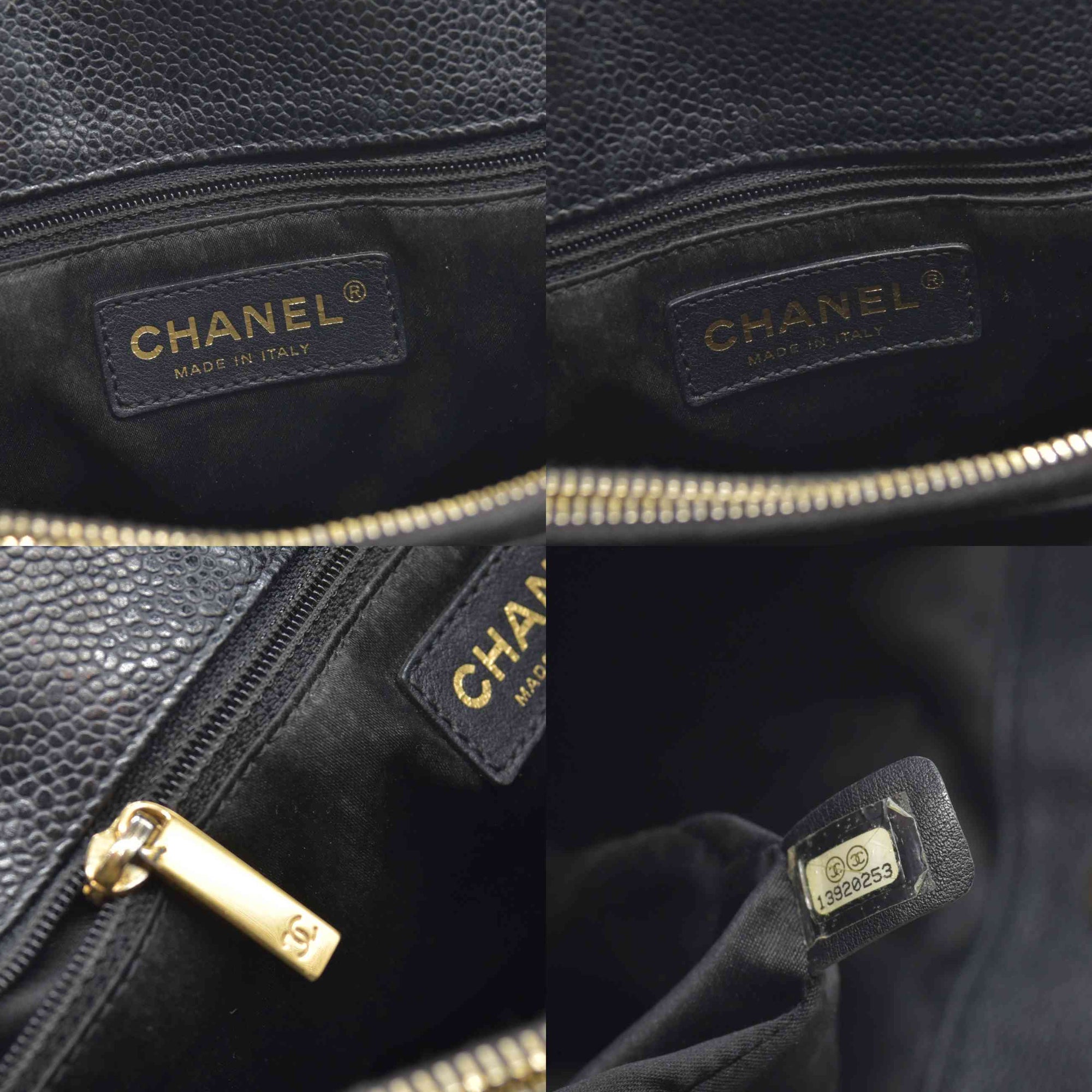 $2900 2010 Chanel Grand Shopping Tote (GST) Black Caviar
