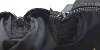 PRADA Logo Plate Nylon Cosmetic Pouch Bag Black