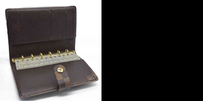 Louis Vuitton  Damier Ebene Small Ring Agenda Cover CA1002