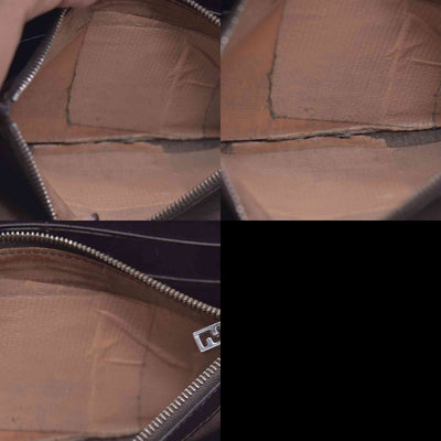 $580 DAMAGED FENDI Canvas FF Zucca Buckle Continental Flap Wallet Brown CONSIGNMENT 10021588