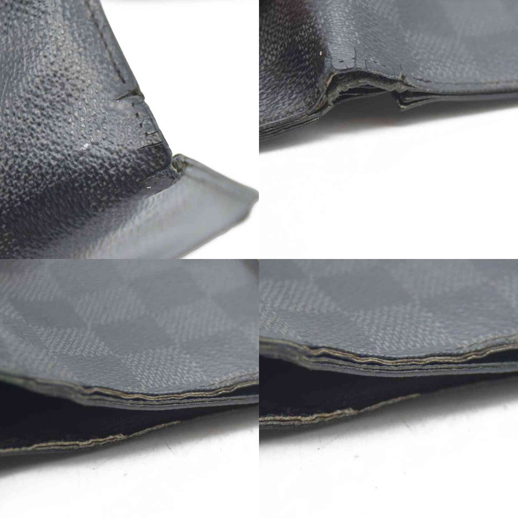 Louis Vuitton Damier Graphite Portefeuille Smart Bifold Wallet Black TS1167