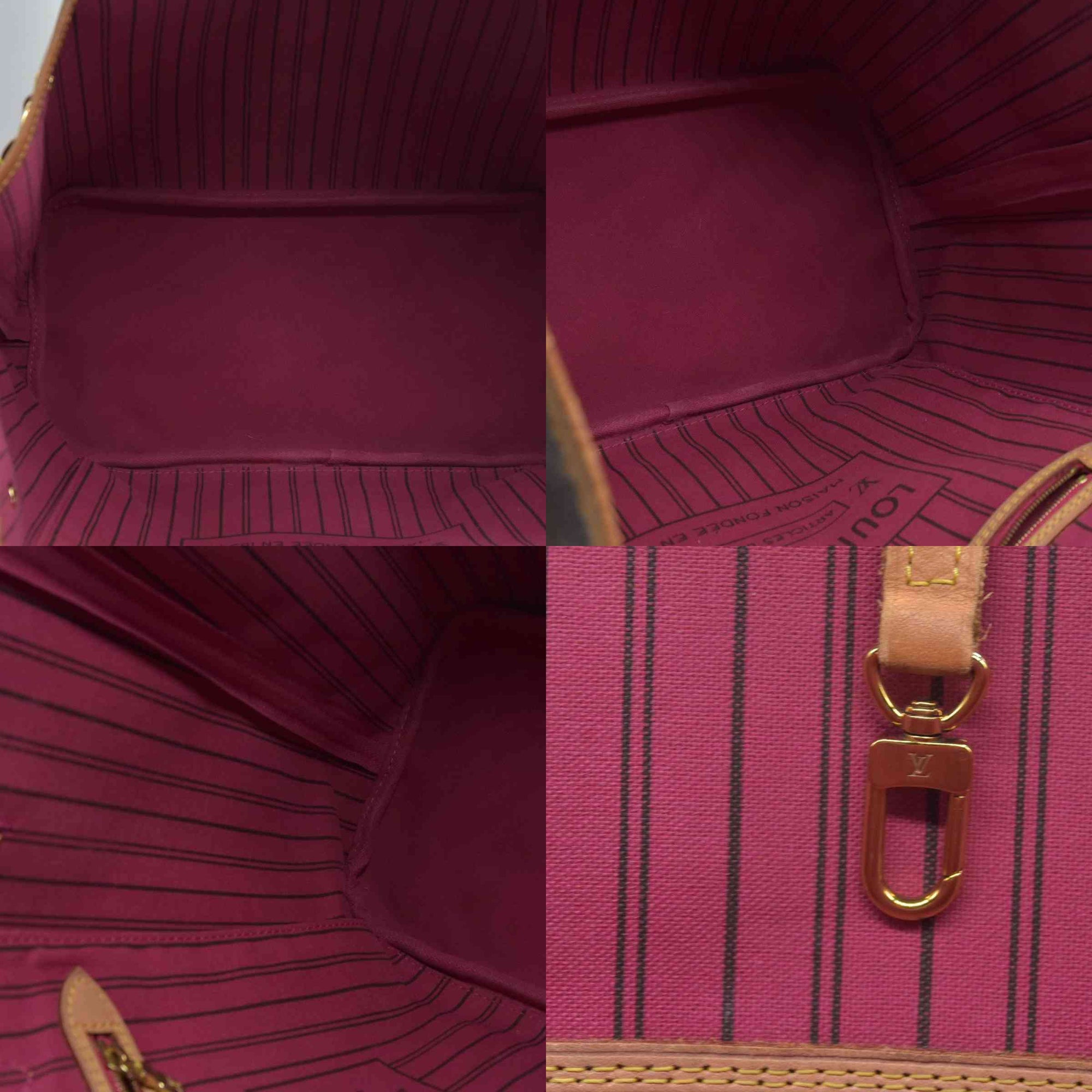 $2170 Louis Vuitton  Monogram Neo Neverfull MM Fuchsia