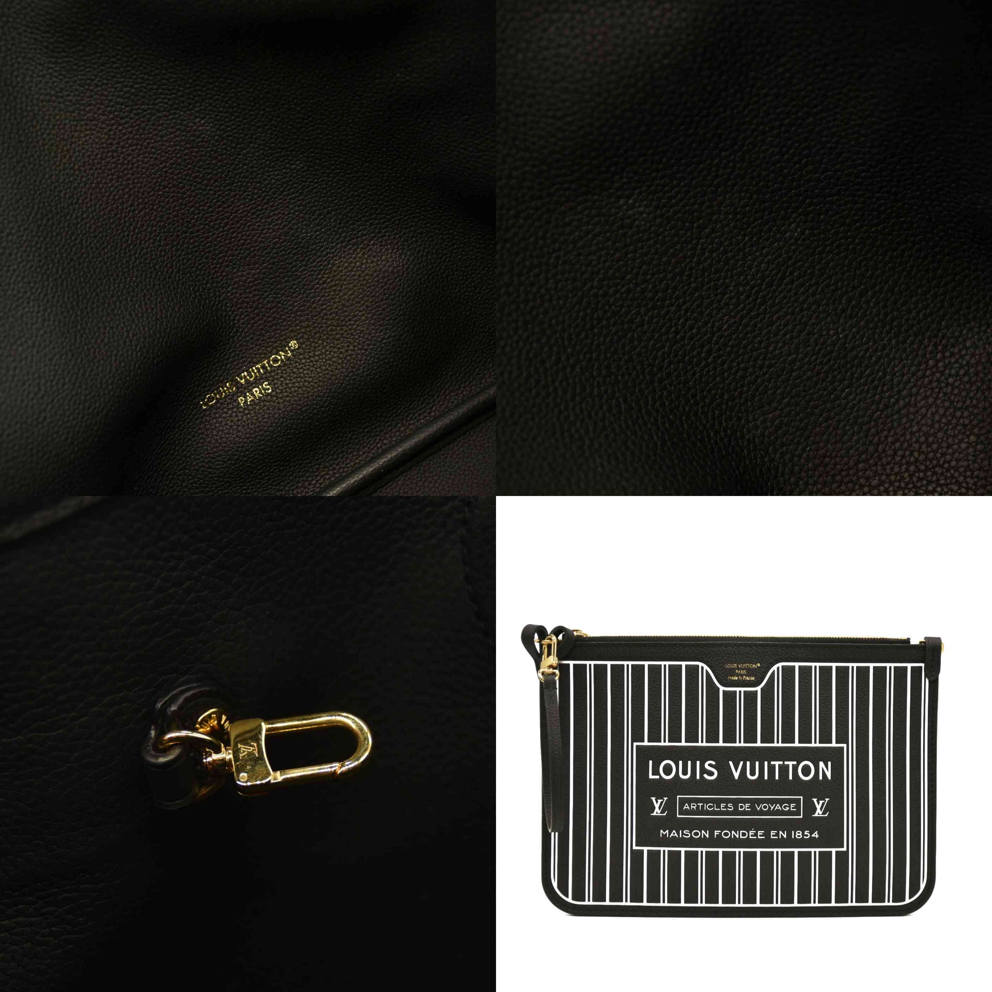 Louis Vuitton Monogram Calfskin Neo Neverfull Inside Out MM Black