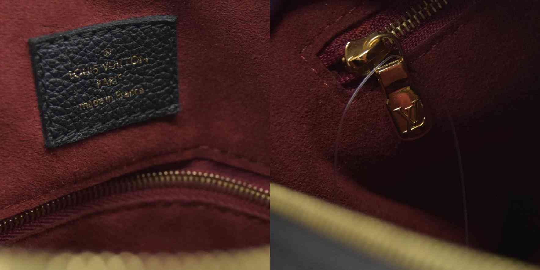 $3100 Louis Vuitton  Empreinte Monogram Giant Speedy Bandouliere 25 Black Beige