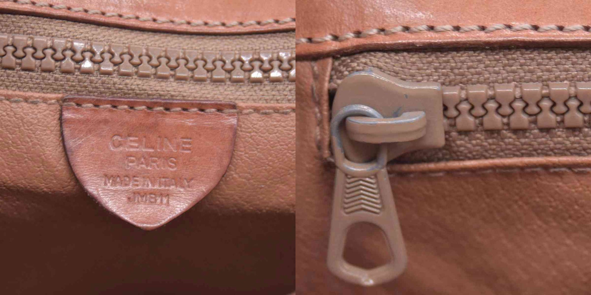 CELINE Macadam Coated Canvas Ring Circle Logo Crossbody Bag Brown CONSIGNMENT 10021238