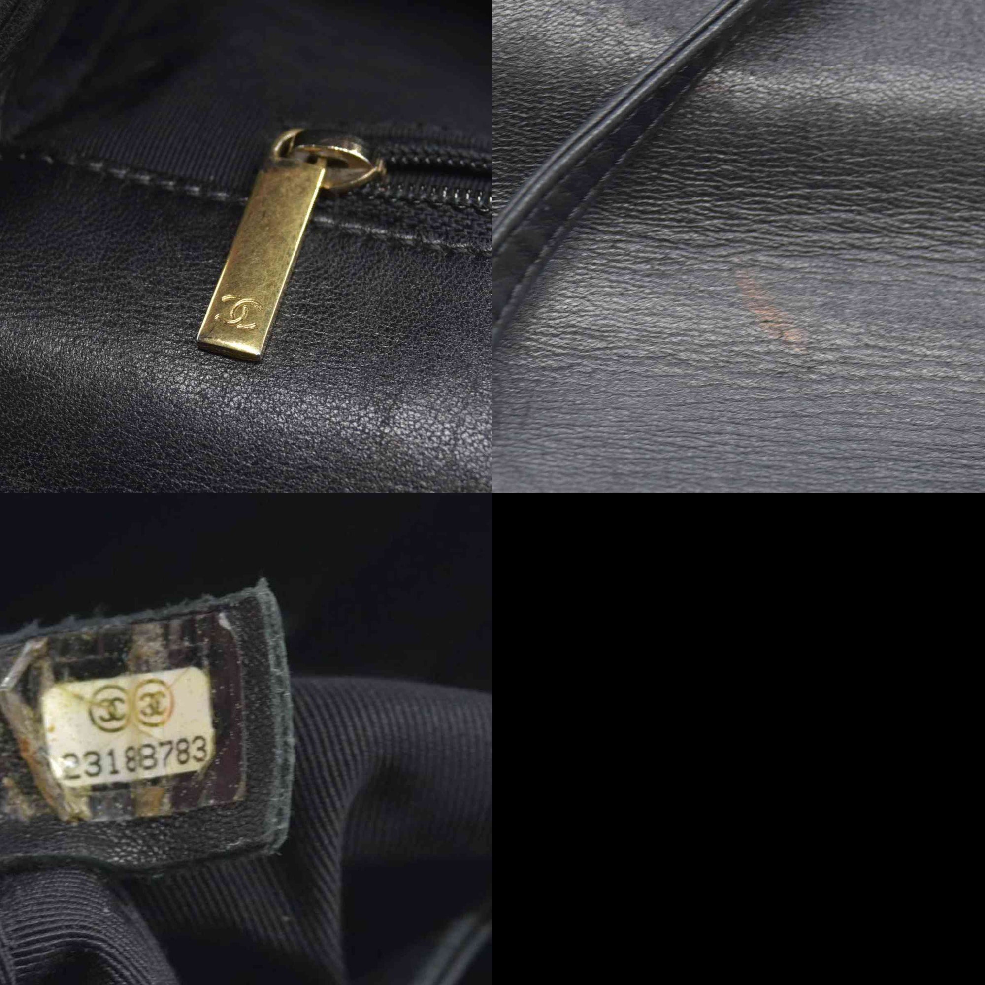 $7600 2017 Chanel Lambskin Quilted Large Boy Flap Black