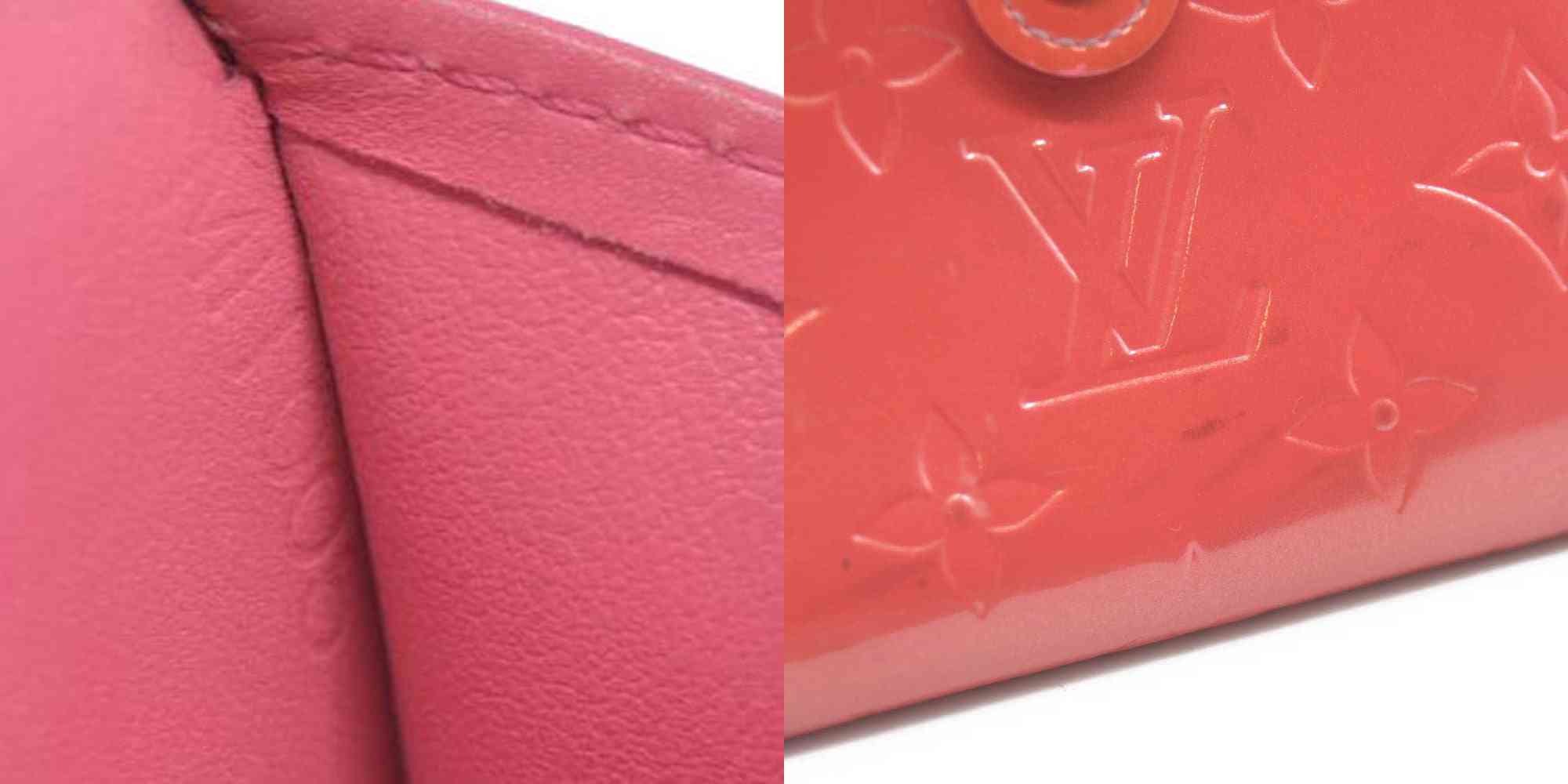 $935 Louis Vuitton Vernis French Purse Wallet Pink Viennois MI1005