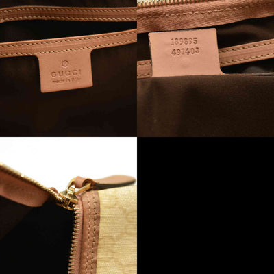 Gucci  GG Plus Monogram Web Stripe Medium Joy Boston Pink