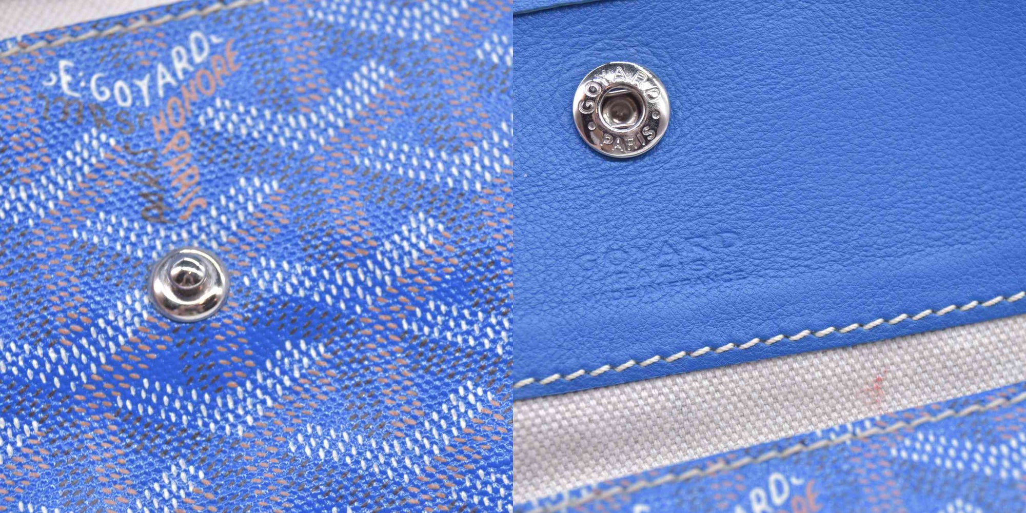 $1890 2015 Goyard Goyardine Saint Louis PM Sky Blue 10021130