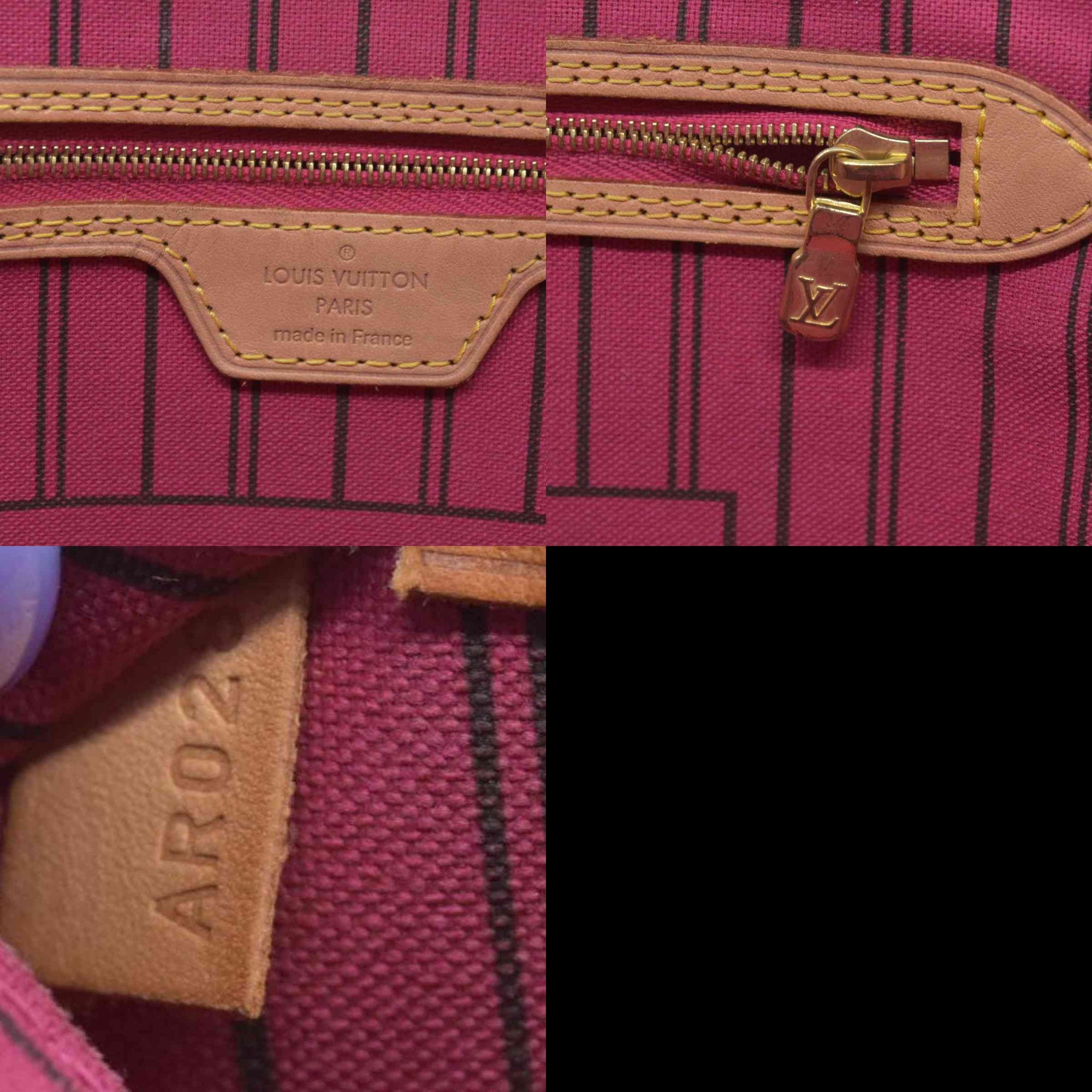 $2170 Louis Vuitton  Monogram Neo Neverfull MM Fuchsia