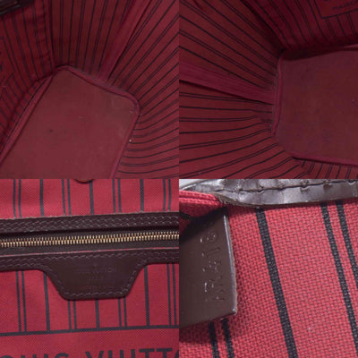 $2240 2018 Louis Vuitton Damier Ebene Neverfull MM with Pouch AR4188 10020399