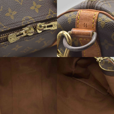 $2630 Louis Vuitton Keepall Bandouliere 50 Brown Monogram VI1920 1990