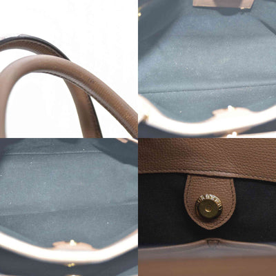 AUCTION $1795 BURBERRY Nova Check Canvas Leather Tote Bag w/Strap