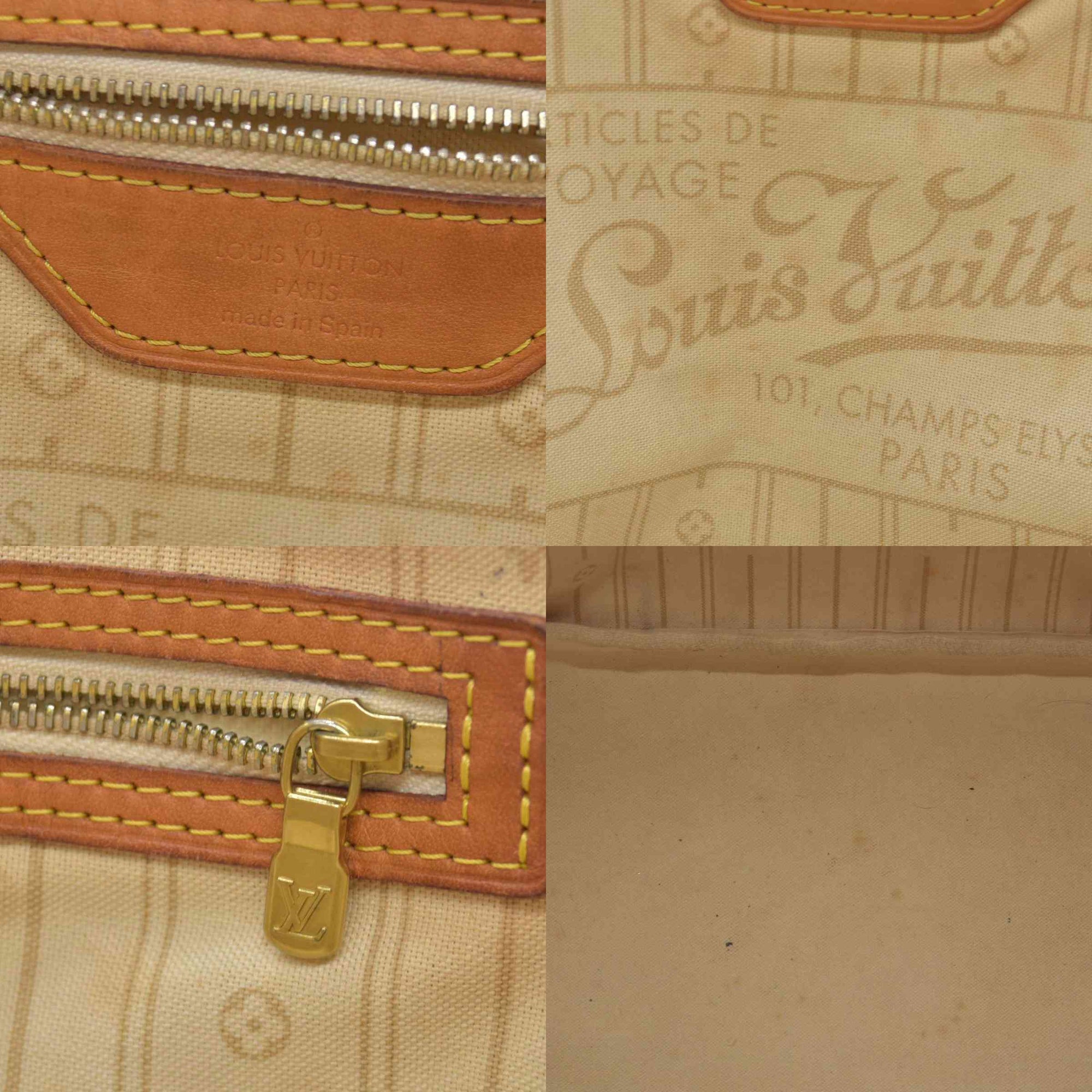 $2130 2011 Louis Vuitton  Damier Azur Neverfull MM CA5111