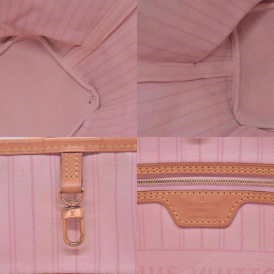 $2240 2019 Louis Vuitton Damier Azur Neo Neverfull MM Rose Ballerine FL0169