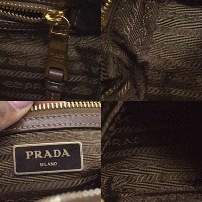 $1650 Prada Jacquard Logo Camera Bag Corda Bruciato